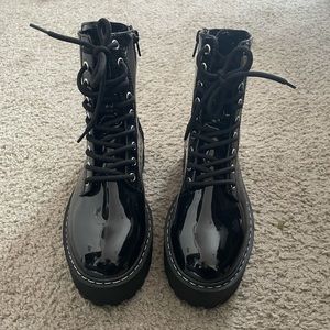 Black H&M combat boots. Size 6